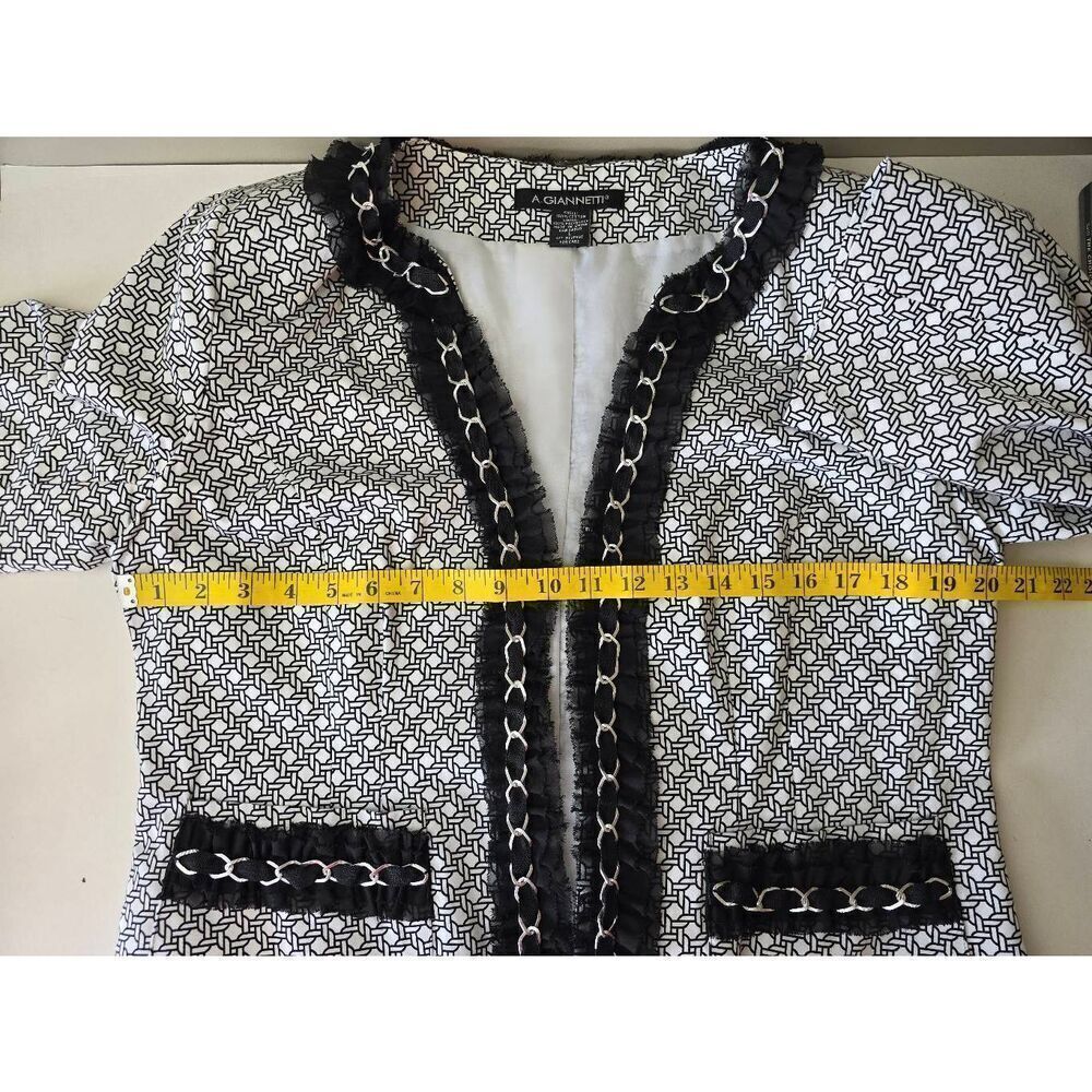 A. Giannetti Open Front Blazer Sz L - Picture 7 of 7